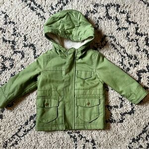 Cat & Jack Olive Green Fleece-Lined army style Jacket